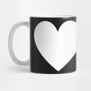 White Heart Mug